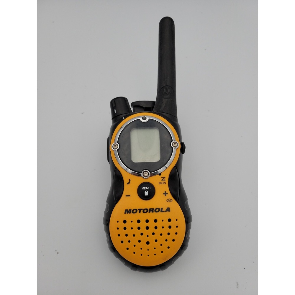 Motorola Walkie Talkie KEM-p25703 Rechargeable Two Way Radio Yellow Black